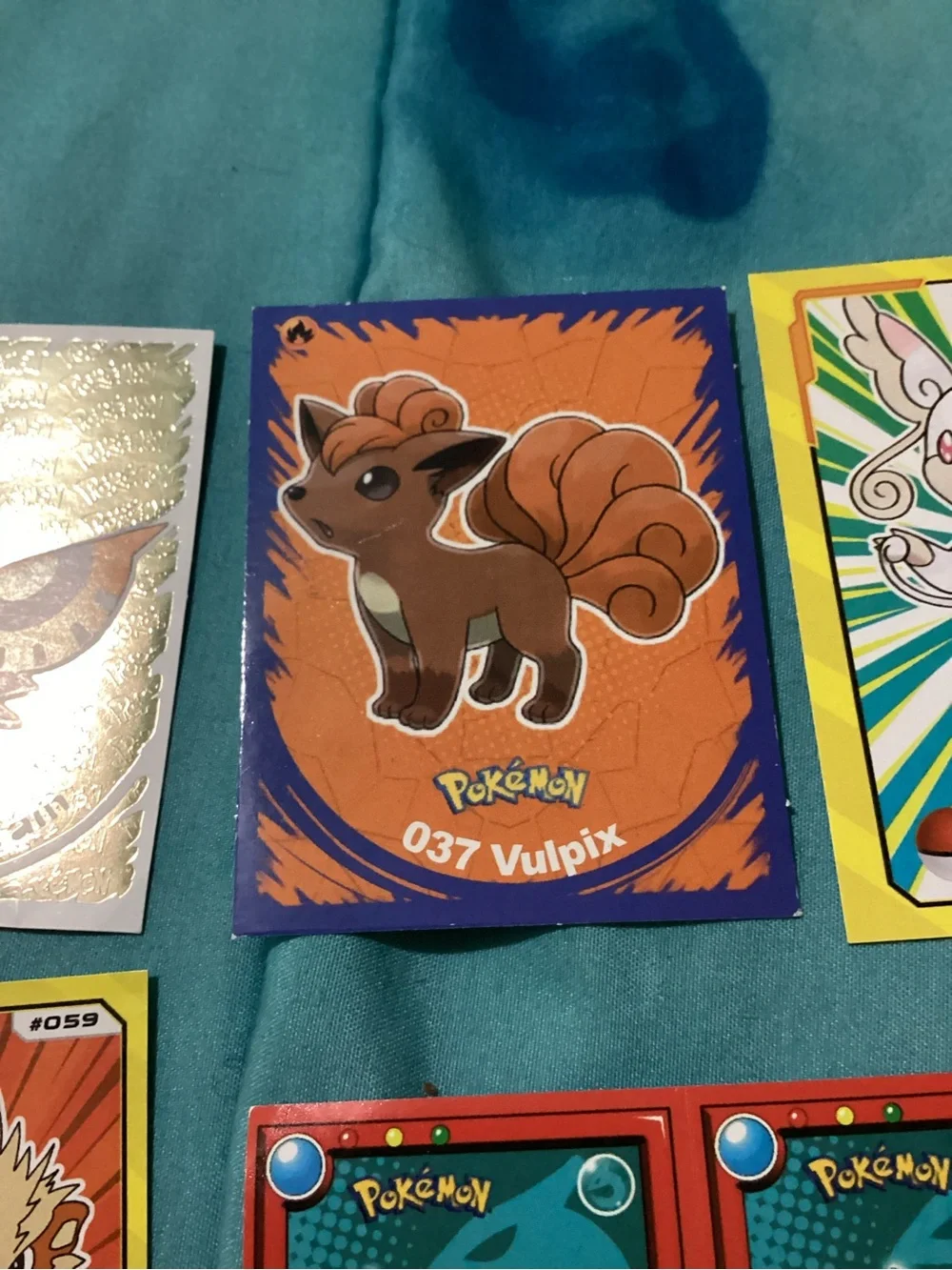 7 piece Pokémon sticker set featuring ash!